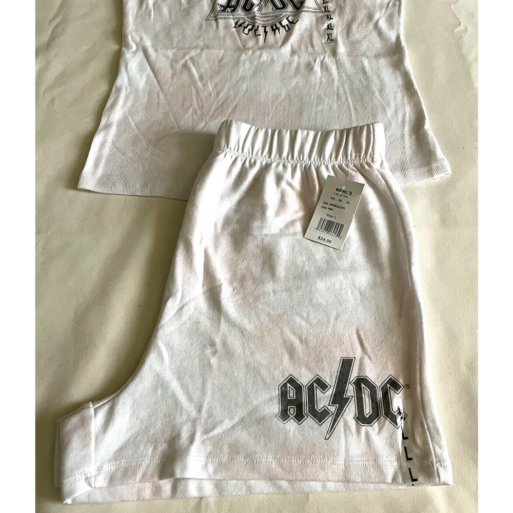 AC/DC Top XL & Short L New whit tag
